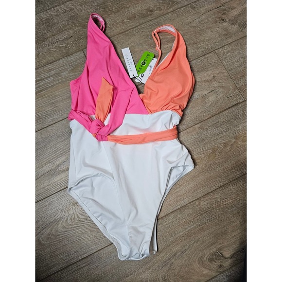 NWT Sanctuary Swim Color Block One Piece Ladies size Medium - Picture 2 of 11